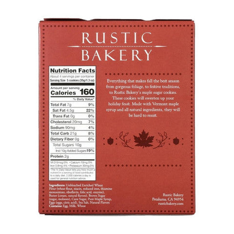 Rustic Bakery, Cookie Maple Leaf Box, 5 Oz(Case Of 12) Rustic Bakery