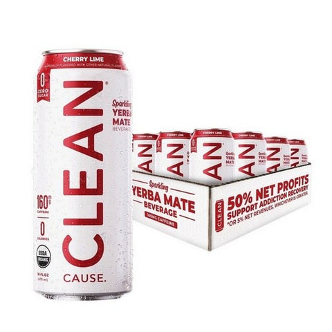 Clean Cause, Tea Rtd Cherry Lime Sf, 16 Oz(Case Of 12)