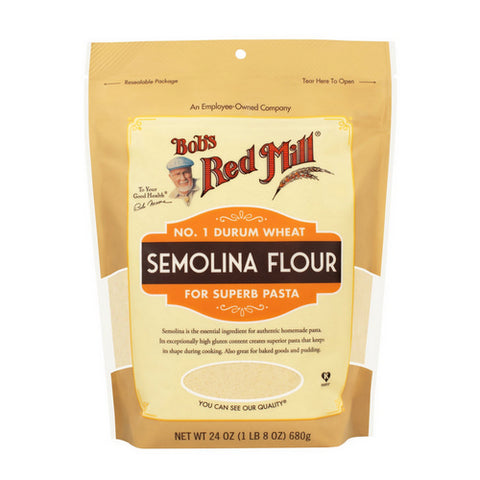 Bobs Red Mill, Semolina Flour, 24 Oz(Case Of 4)