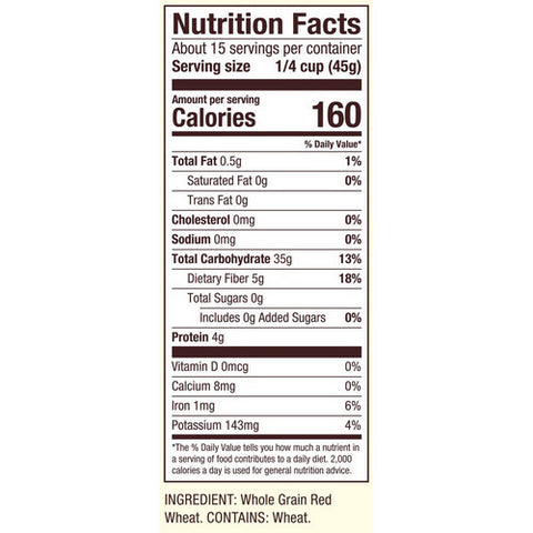 Bobs Red Mill, Red Bulgar Hard Wheat, 24 Oz(Case Of 4)
