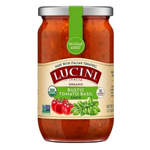 Lucini, Rustic Tomato Basil Tomato Sauce, 24 Oz(Case Of 6)