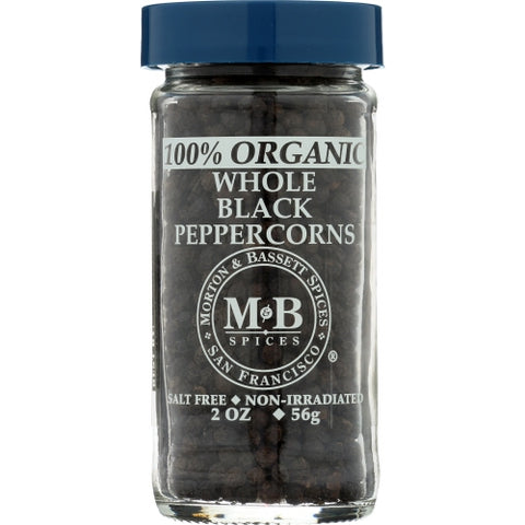 Spice Pepr Blk Whole Org Case of 3 X 2 Oz by Morton & Bassett