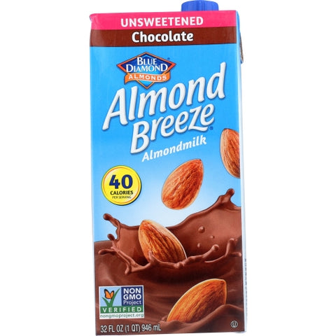Bev Almond Brze Choc Unswtn Case of 12 X 32 Oz by Blue Diamond