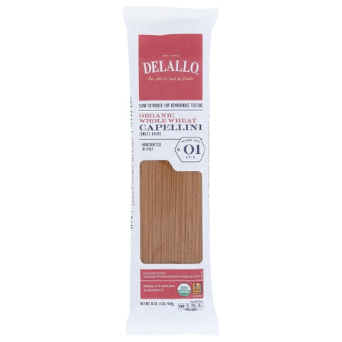 Delallo, Pasta Whlwht Capellini, Case of 16 X 16 Oz