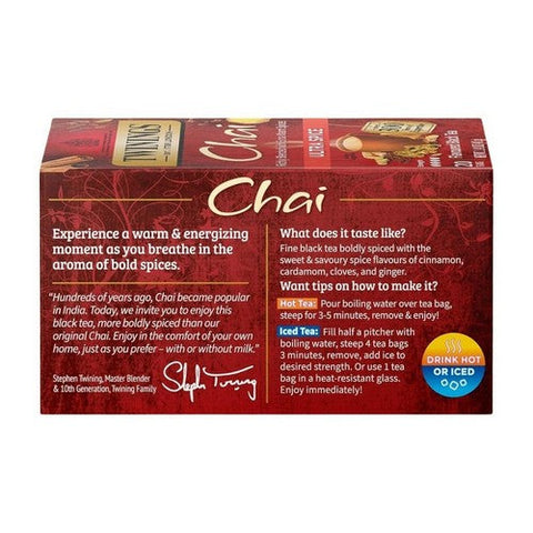 Twinings Tea, Tea Chai Ultra Spice, 20 Bags(Case Of 6) Twinings Tea