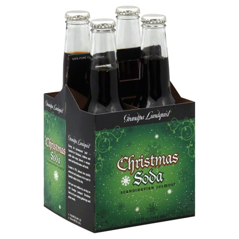 Grandpa Lundquist, Soda 4Pk Christmas, 48 Oz(Case Of 6)