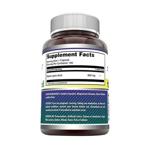 Amazing Nutrition, Amazing Formulas Alpha Lipoic Acid, 600 mg, 120 Caps