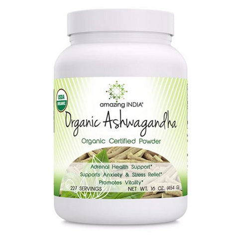 Amazing Nutrition, Amazing India Organic Ashwagandha Powder, 16 Oz
