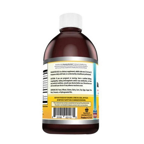 Amazing Nutrition, Amazing Omega Norwegian Fish Oil, Fresh Lemon 16 Oz