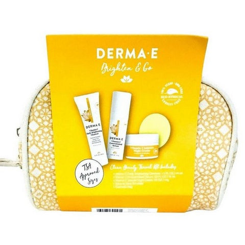 Derma e, Brighten & Go Clean Beauty Travel Kit, 1 Each