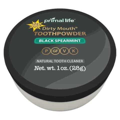 Primal Life Organics, Toothpowder Black Spearmint, 1 Oz