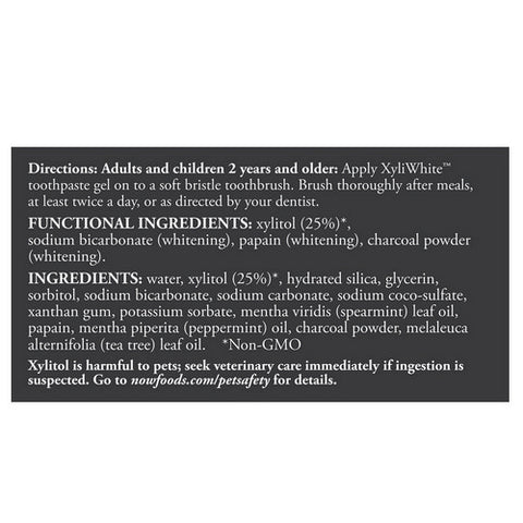 Now Foods, XyliWhite Charcoal Refresh Toothpaste Gel, Mint 6.4 Oz