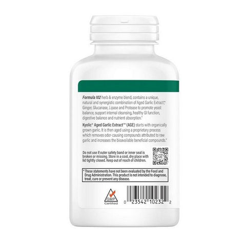 Kyolic, A.G.E. with Enzymes Formula 102, VEG, 200 TAB