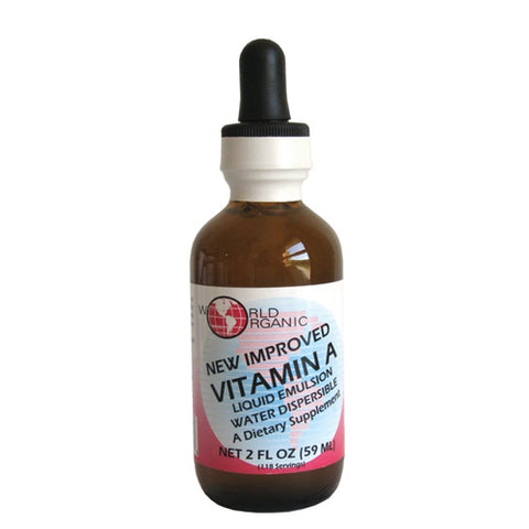 World Organics, Vitamin A Emulsion Liquid, 2 Oz