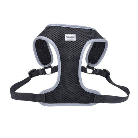 Comfort Soft Reflective Wrap Adjustable Dog Harness - Black Large - 28-36" Girth - (1" Straps) by Coastal Pet