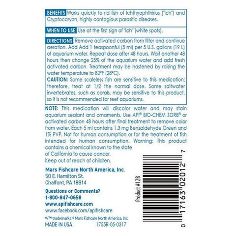 API, Liquid Super Ick Cure, 4 oz Bottle (Treats 118 Gallons) API