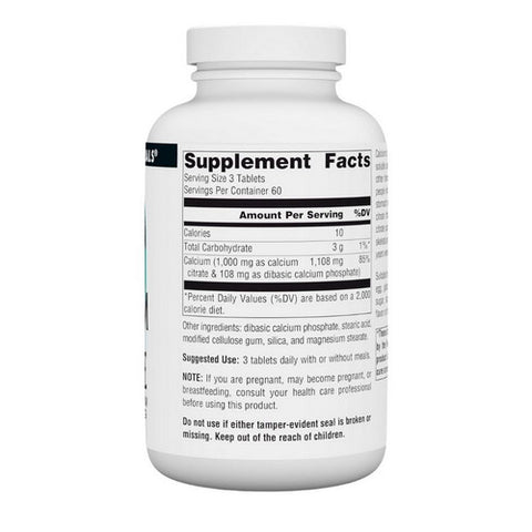 Source Naturals, Calcium Citrate, 1000 MG, 180 Tabs