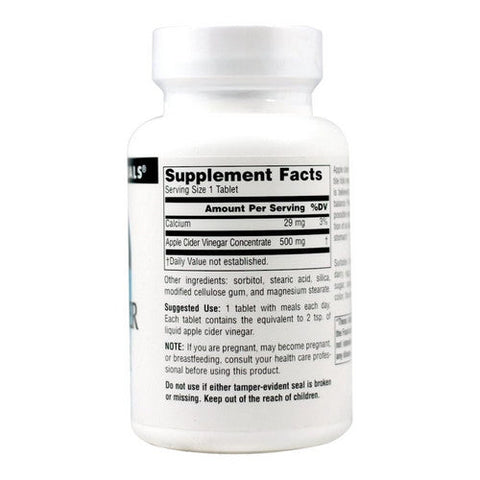 Source Naturals, Apple Cider Vinegar, 500 MG, 90 Tabs Source Naturals