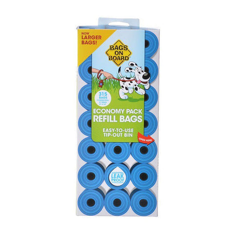 Waste Pick Up Refill Bags - Blue 315 Bags by Bags On Board