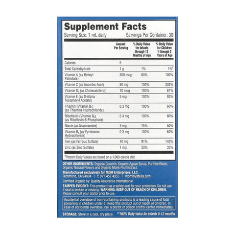 Mommys bliss, Baby MultiVitamin Iron, 1 FL