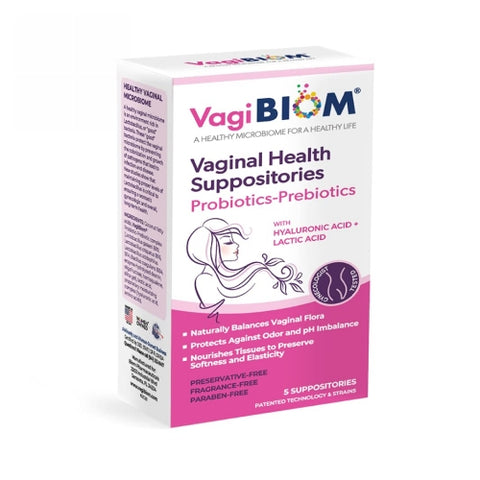 VagiBiom Pro Prebiotic with Hyaluronic Acid 5 Count by Biom Probiotics