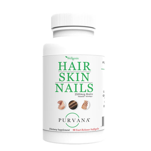 Wellgenix Health, Purvana Hair Skin Nails, 90 Softgels