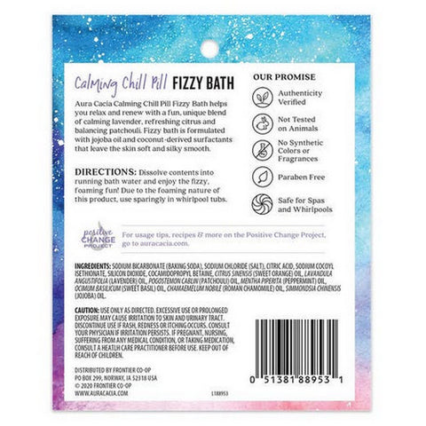Aura Cacia, Fizzy Bath Packet Calming Chill Pill, 2.5 Oz