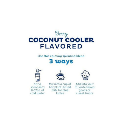 Kos, Organic Blue Spirulina Calming Berry Coconut, 8.78 Oz