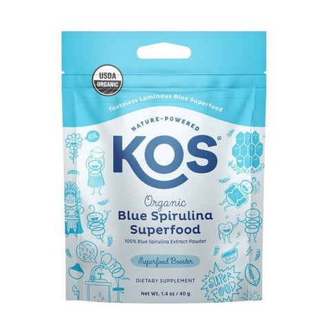 Kos, Organic Blue Spirulina Superfood, 1.4 Oz