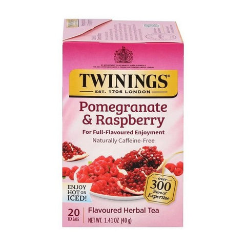 Twinings Tea, Pomegranate & Raspberry Tea, 20 Bags (Case of 6)