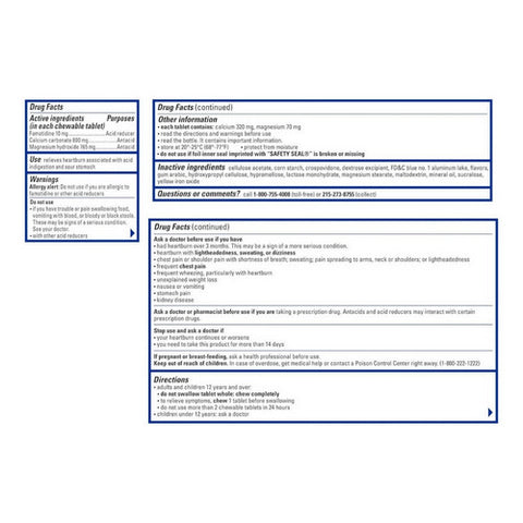 Pepcid, Pepcid Complete Chewable Tablets Mint Flavor, 50 Tabs