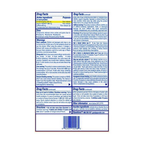 Goody's, Pain Reliever Powder Packs Cool Orange, 24 Count Goody's