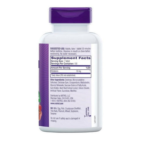 Natrol, Melatonin Fast Dissolve Strawberry, 10 Mg, 100 Tablets