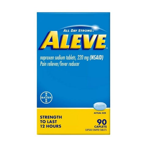 Naproxen Sodium Pain Reliever Fever Reducer Caplets 90 Caplets by Aleve