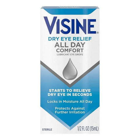 Neutrogena, Visine Dry Eye Relief All Day Comfort Lubricant Eye Drops, 0.5 Oz