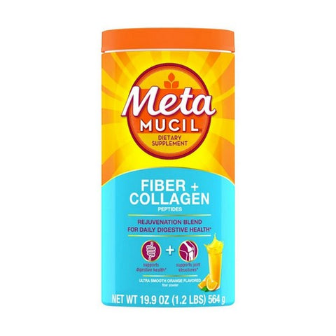 Fiber Plus Collagen Peptides Powder 19.9 Oz by Metamucil