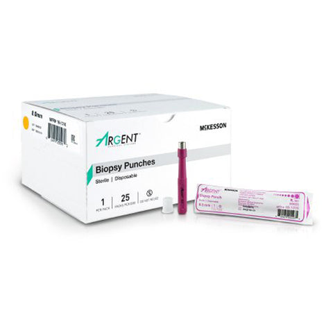 McKesson, Argent Disposable Biopsy Punches 8.0 mm, Box Of 25