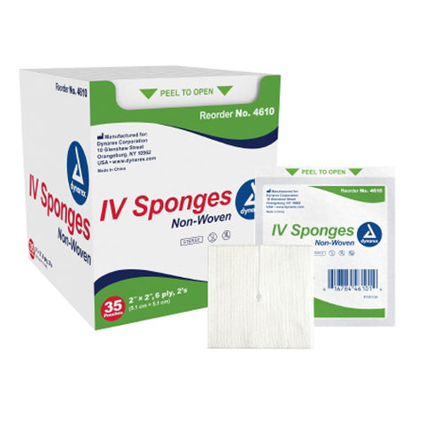 Dynarex, dynarex I.V. / Drain Split Dressing 2 x 2 inch, Box Of 1