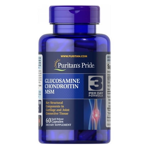 Puritan's Pride, Double Strength Glucosamine Chondroitin & MSM Joint Soother, 60 Capsules