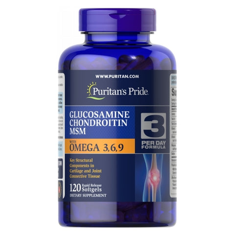 Puritan's Pride, Glucosamine Chondroitin & MSM with Omega 3, 6, 9, 120 Softgels