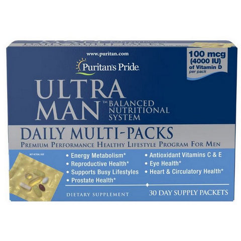 Puritan's Pride, Ultra Man Daily Multivitamins, 30 Packets