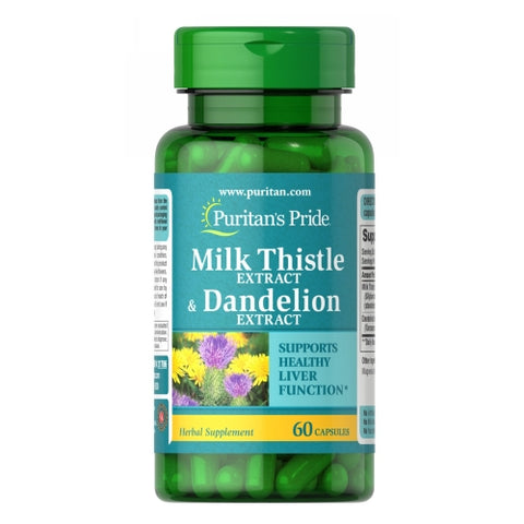 Puritan's Pride, Milk Thistle & Dandelion Extract, 60 Capsules