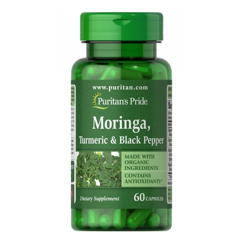 Puritan's Pride, Moringa Turmeric & Black Pepper, 60 Capsules