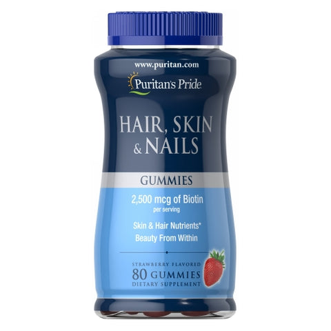 Puritan's Pride, Hair, Skin & Nails Gummies, 80 Gummies
