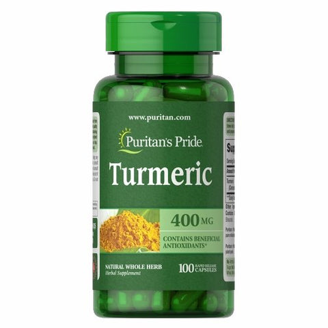 Puritan's Pride, Turmeric, 400 mg, 100 Capsules