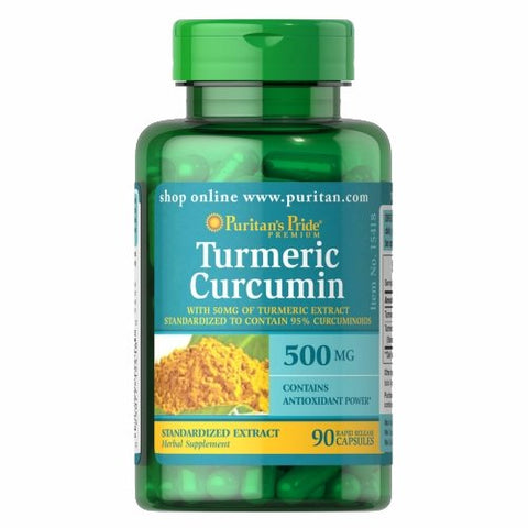 Puritan's Pride, Turmeric Curcumin, 500 mg, 90 Capsules
