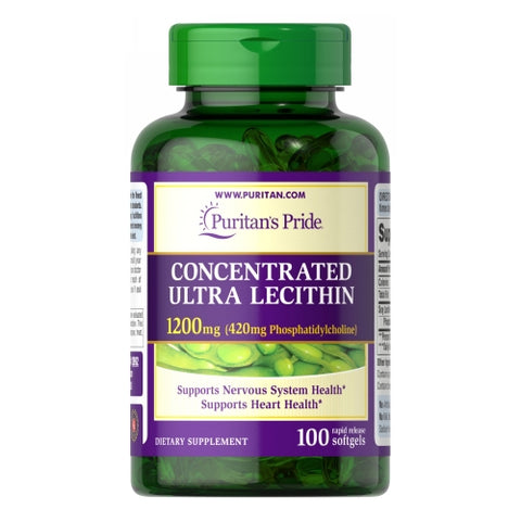 Puritan's Pride, Concentrated Ultra Lecithin, 1200 mg, 100 Rapid Release Softgels