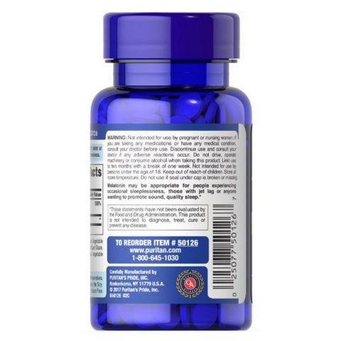 Puritan's Pride, Melatonin with B-6, 5 mg, 120 Tablets