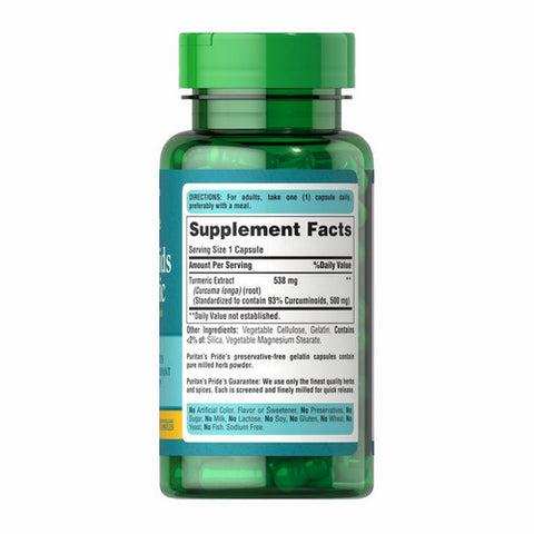 Puritan's Pride, Curcuminoids from Turmeric Standardized Extract, 500 mg, 30 Capsules