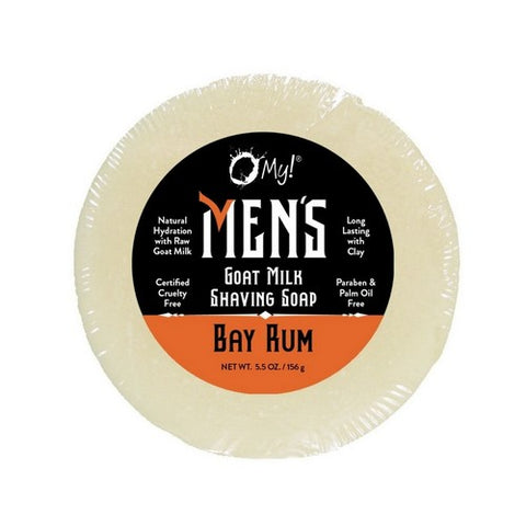 O MY!, Men'S Goat Milk Shaving Soap Bay Rum, 5.5 Oz